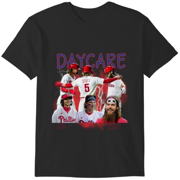 Daycare Baseball Bryson Stott Alec Bohm Brandon Marsh Phillies Fan T-Shirt 134 - Picture 1 of 5
